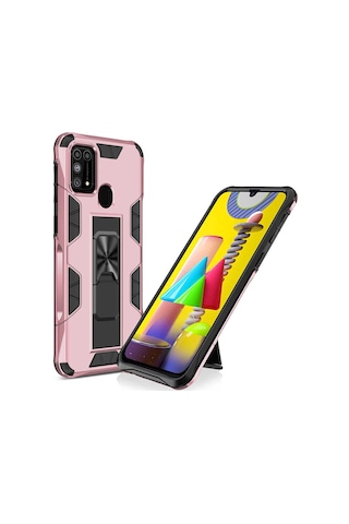 Samsung Galaxy Uyumlu M31 Kilif Miknatisli Standli Silikon Kapak 426895986