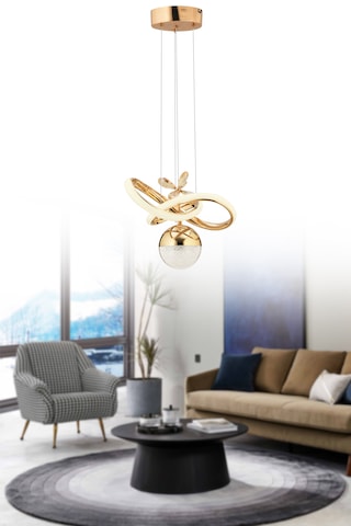 İstanbul Avize Begonvil Gold 3 Renkli Ledli Modern Lüx Led Avize