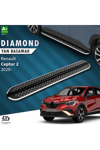 S-dizayn Renault Captur 2 Diamond Krom Yan Basamak 183 Cm 2020 Üzeri