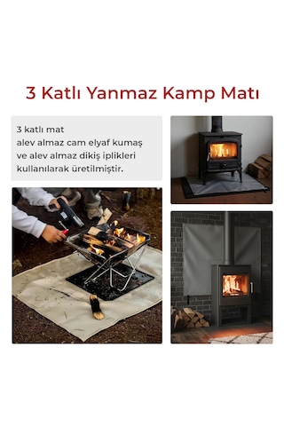 Kamp Ocağı Yanmaz Mat 100x100cm