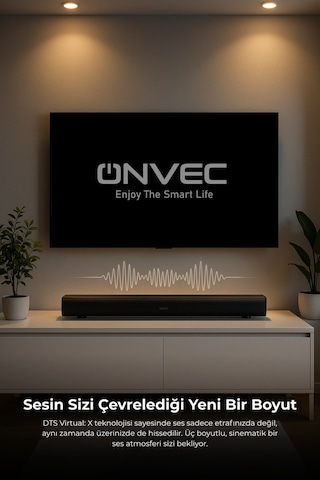Onvec Harmony 2.1 Kanal Soundbar Bluetooth 5.3 Hdmı Arc Usb Optik Girişli Kablolu Subwoofer Ev Sinema Hoparlör Sistemi