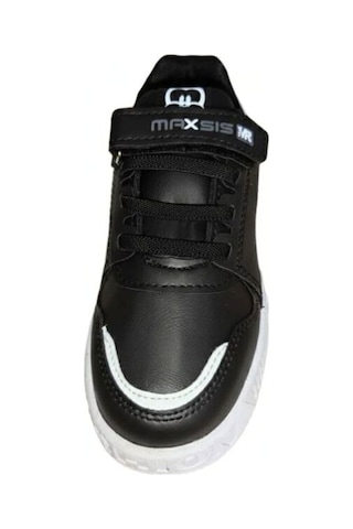Erkek Ve Kız Çocuk Spor Ayakkabı Hafif Tabanlı Nefes Alabilir Günlük Rahat Sneaker Modeli Siyah - Beyaz