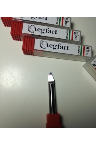 30° 6 MM YAZI, GRAVÜR,PANTOGRAF,PCB,KAZİMA UCU KARBÜR TEGFARİ