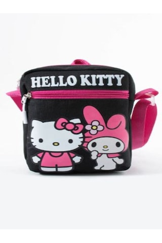 Trg Polo Helloo Kity Siyah Melody Çocuk Omuz Çantası 3 Bölmeli Su Geçirmez Kumaş 21 16 6 Cm Siyah - Pembe