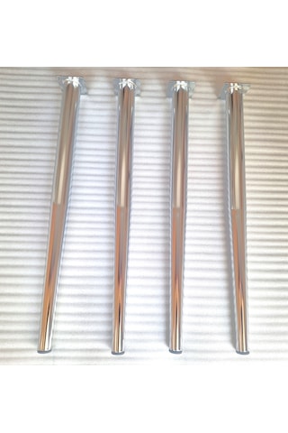 4 Adet-metal Konik Ayak-masa Ayağı-gümüş Renk-73.5cm- Boru Çapı 5.1cm