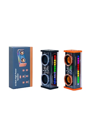 Vothoon V9 Şeffaf RGB Kablosuz Bluetooth 5.0 Taşınabilir Hoparlör