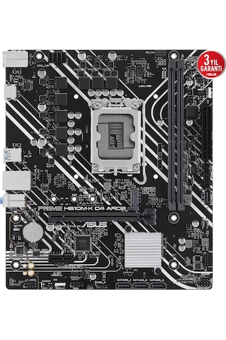 Asus Prıme H610m-k D4 Argb Intel 1700p Ddr4 3200