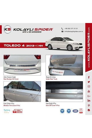 Seat Toledo 4 Bagaj Alt Çıta Krom 2013 Ve Sonrası