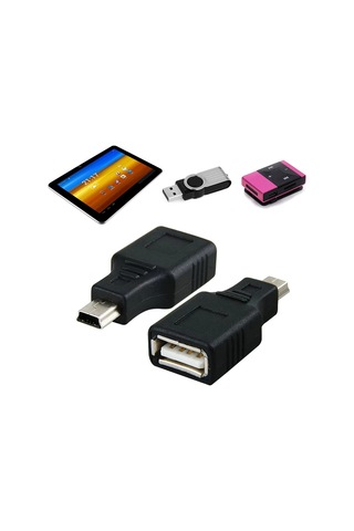 Usb Dişi 5 Pin Mini Usb Erkek Çevirici, Otg Araç Aux Çevirici Otg Adaptör