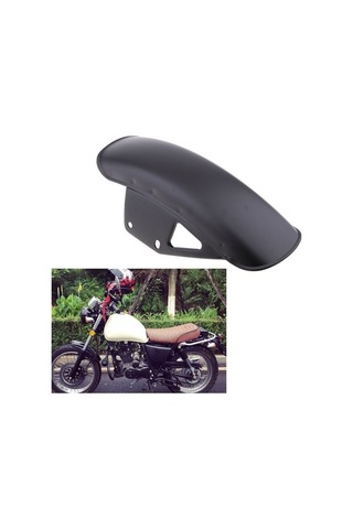 Didadodo Suzuki Gn125 İçin Siyah Metalik Motosiklet Ön Çelik Çamur Kapak