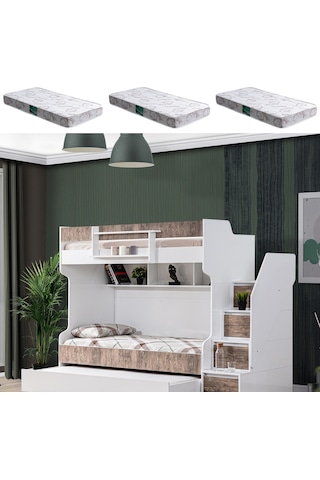 Ranza, Cesur Yavrulu Ranza - Ceviz 3 Adet Comfort Yatak 90 X 190 CM