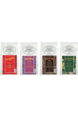 Caffe Corsini %100 Arabica Çekirdek Kahve Tadım Seti 4 x 250 G