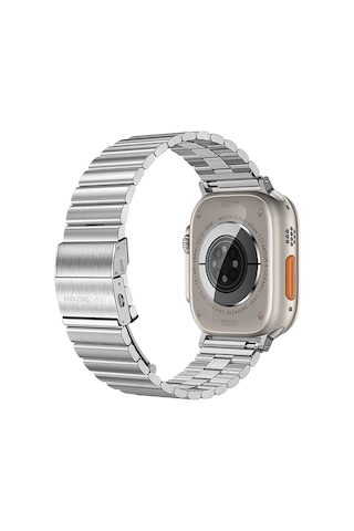 Watch Ultra 49mm Amazingthing Titan Steel Metal Kordon Gümüş