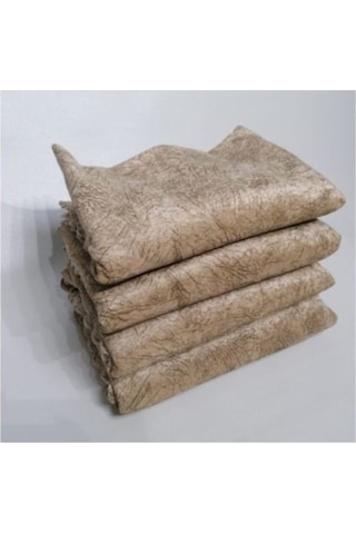 Süngerli Koltuk Çekyat Örtüsü Damar Desenli Parlak Ve Kaymaz Örtü Sütlü Kahve