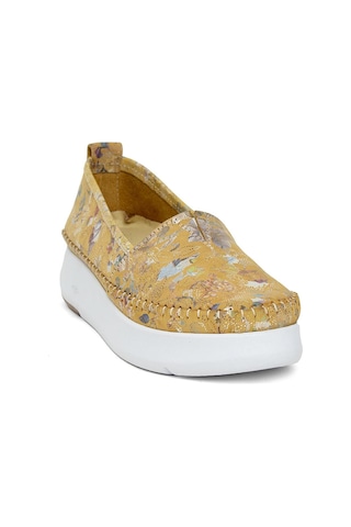 Elit Mn057c Kadın Hakiki Deri Espadril Sarı-sarı Sarı