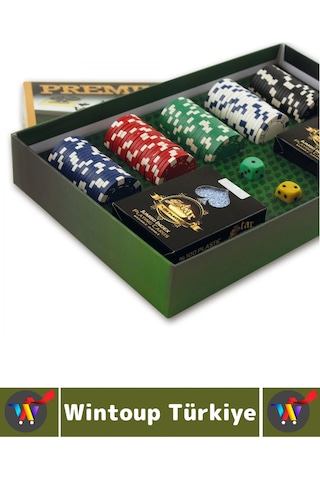 Luxery Texas Holdem Casino Blackjack 100 Poker Çipi 2 İskambil Kağıdı Premium Kutu Poker Oyunu Seti