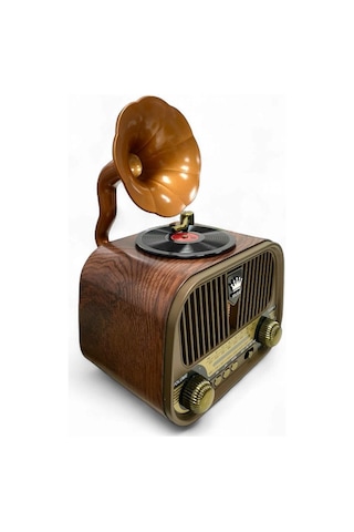 Rose Sp-428 Usb-sd-fm-bluetooth Destekli Şarjlı Nostaljik Retro Radyo - Gri