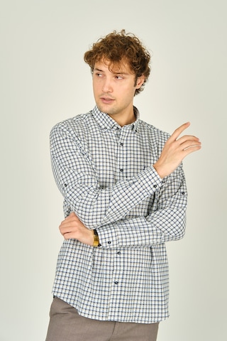 Figs Erkek Slim Fit Ekoseli Uzun Kollu %100 Pamuk Gömlek 0016 Bej Bej
