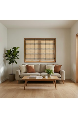 Katlamalı Bambu Stor Echose 80x180 Kahverengi