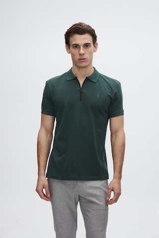 Twn Slim Fit Haki Pike Dokulu Yarım Fermuarlı Polo Yaka T-shirt 4ec14ortfrplo Haki