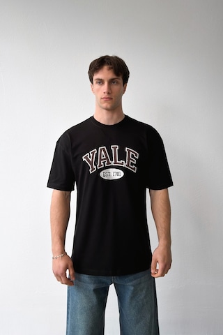 Flaw Yale Nakışlı Tişört-29680 Siyah