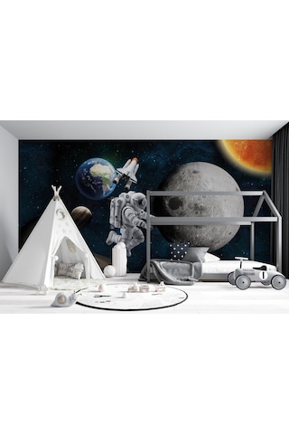 Astronotlu Duvar Kağıdı Güneş Sistemi Duvar Resmi Genç Odası Duvar Posteri