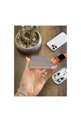 İphone 12 Pro Max Uyumlu Süper İnce Mat Ultra Thin Silikon Kılıf Gri