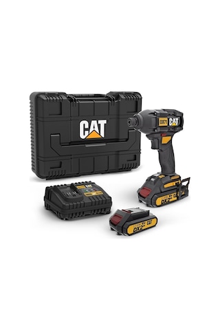 Cat Dx71 18volt 2.0ah Li-ion Çift Akülü 215nm Kömürsüz Profesyonel Şarjlı Darbeli Tornavida