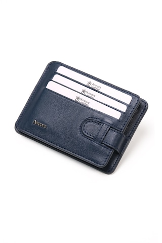Ancora Leather Hakiki Deri-minimal Tasarım Kartlık-26205-kişiye Özel İsim Baskılı Lacivert