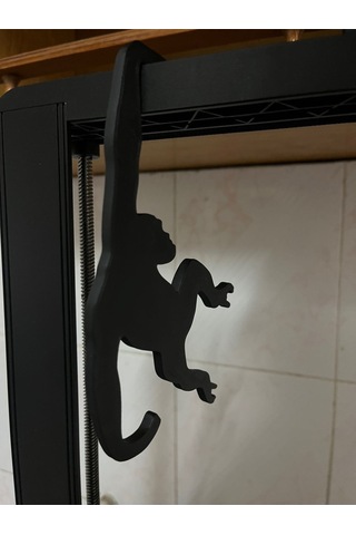 Maymun Şeklinde Muz Askısı - Şık Ve Eğlenceli Mutfak Dekorasyonu Beyaz