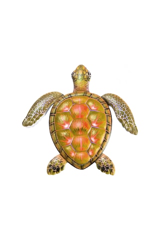 Hangfox Altın Sarı Metal Kaplumbağa Duvar Dekoru - Deniz Tema Ofis Oturma Odası Zenginleştirici Kolay Asma Sanatsal Dekor Diğer