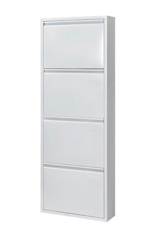 Kaser Metal 4'Lü Metal Ayakkabılık Beyaz