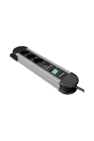 S-link Swapp SPGKS03 3G1.5mm2 900J 3'lü Akım Korumalı Priz 1.5 Metre Gri