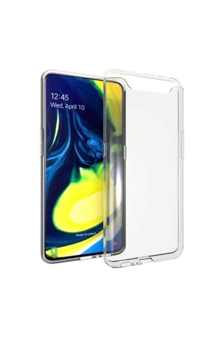 Samsung Galaxy Uyumlu A80 Kılıf Şeffaf Silikon Süper