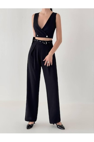 Kadın Ceket Takım İkili Takım Siyah