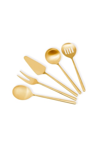 The Mia Giallo Servis Seti Gold 5 Parça Gold