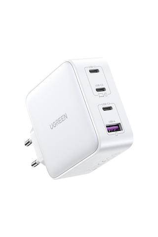 Ugreen Nexode Gan X 100w Hızlı Şarj Cihazı 4 Portlu Pd Qc 3xusb-c, 1xusb-a, Beyaz, 15337 -