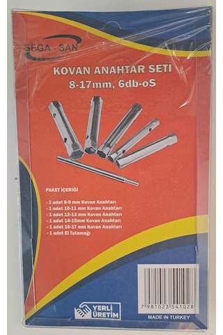 Sega-san 6 Parça Kovan Anahtar Seti