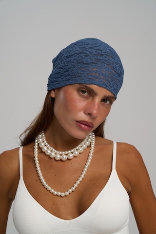 Mai Studios Co. Miray Üçgen Kesim Indigo Dantel Bandana İndigo