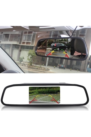 Dancemonkey Rg-202 Kamyon Dikiz Aynası Ekranı 4.3'' Su Geçirmez Yuvarlak Kamera