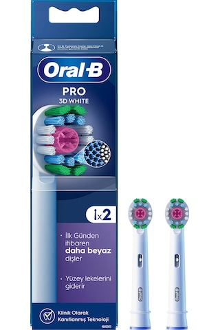 Oral-B 3d White X-Filament Şarjlı Diş Fırçası Yedek Başlığı Beyaz 2'li