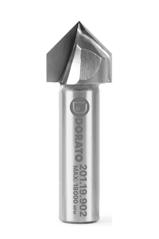 Dorato 19mm 90 derece V uçlu Cnc, Freze Ucu