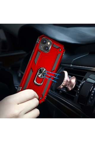 Apple Uyumlu iPhone 15 Kılıf Zore Vega Kapak Siyah