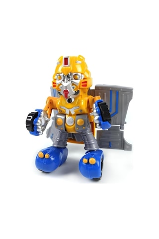 Işıklı Sesli Dönüşebilen Robot Kamyon Otobot Transformers Oyuncak Çok Renkli