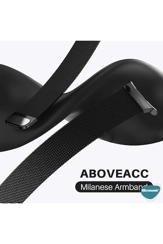 Samsung Galaxy Watch Uyumlu 8 40mm Milanese Loop İçin Kordon Siyah