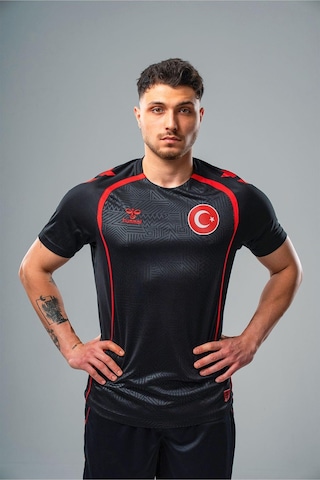 Hummel Target Milli Takım Antrenman Tişört Kırmızı- Siyah