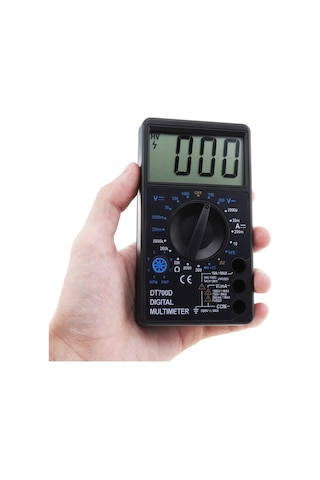 Dt700d Geniş Ekran Ac Dc Dijital Akım Voltaj Amper Ölçüm Dyot Test Aleti Multimetre- Voltmetre