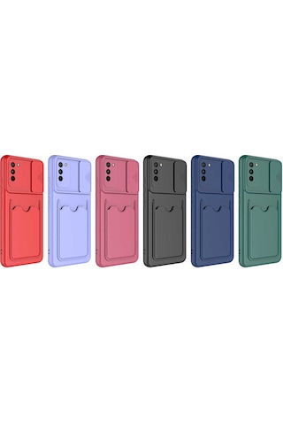 Xiaomi Poco M3 Kılıf Zore Kartix Kapak Koyu Mor