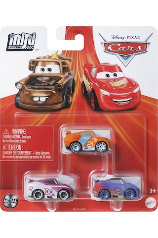 Cars Mini Karakter Arabalar Üçlü Paket Hll71