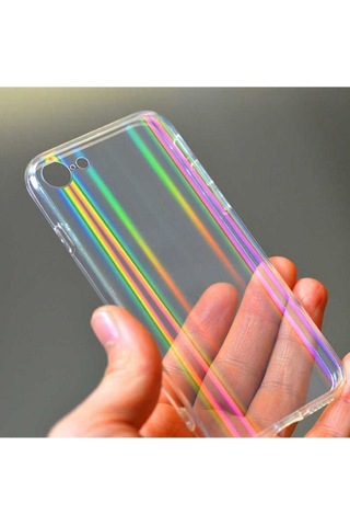 Apple Uyumlu iPhone 6 Kılıf Zore Rainbow Kapak Renksiz